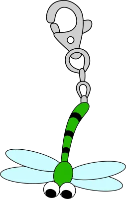 Cute Green Dragonfly Keychain