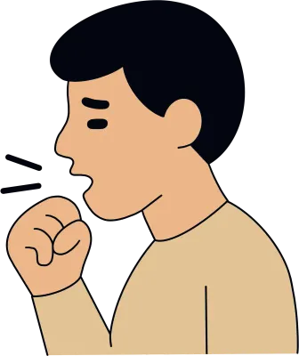 기침하는 남자