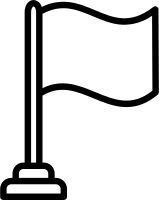 Black flag icon - outline