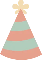 Striped Party Hat Illustration