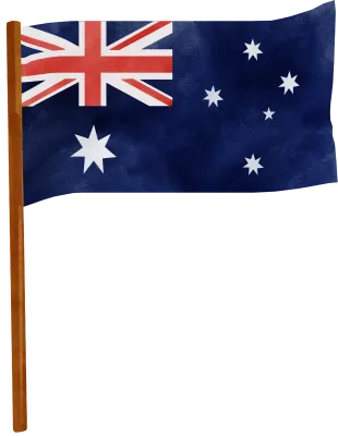 illustration of Australia flag in watercolor style 
