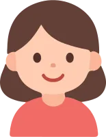 Cute Short Hair Girl Flat Illustration (단발 소녀)