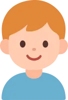 Cute Blonde Boy Character Flat Vector (금발 소년)