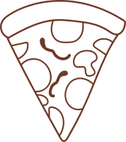 Pizza Line Illustration