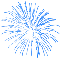 Beautiful blue fireworks