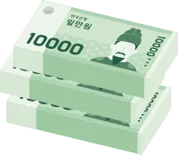 오만원 만원 오천원 천원_한국지폐 돈다발