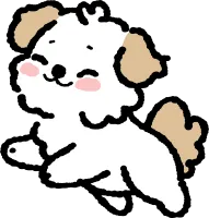 귀여운 신나하는 강아지