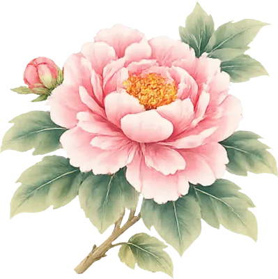 모란_민화_한국화