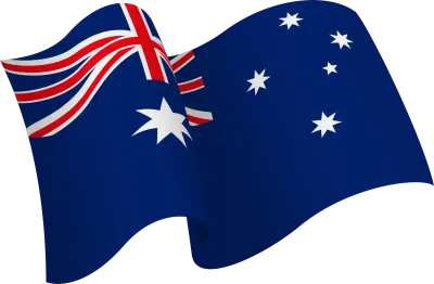 Flag of Australia. Ribbon style Flag,that conveys a sense of movement and waving effect
