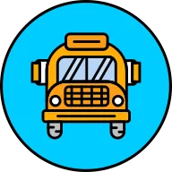 School Bus Icon Vector Element