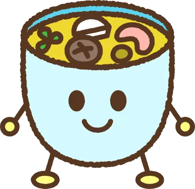 手書き風のキャラクターイラストアイコンの茶碗蒸し