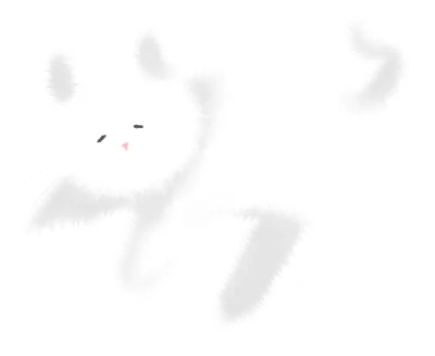 하얀 고양이 손그림