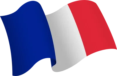 Flag of France. Ribbon style Flag,that conveys a sense of movement and waving effect