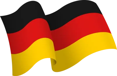 Flag of Germany. Ribbon style Flag,that conveys a sense of movement and waving effect