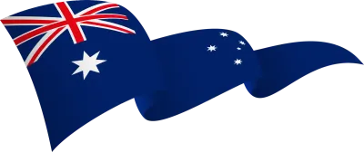 Flag of Australia. The elegant curves and realistic shading create a sense of motion
