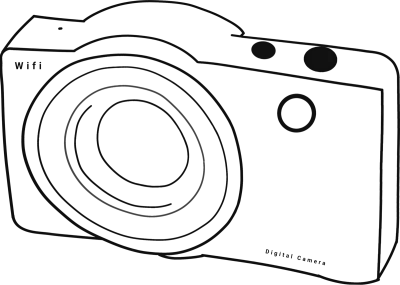 Minimal Camera Sketch Illustration