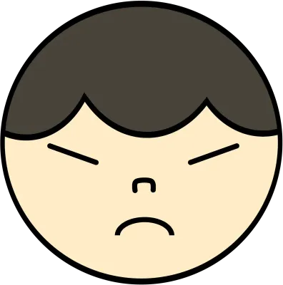 화난 표정 얼굴 남자 아이