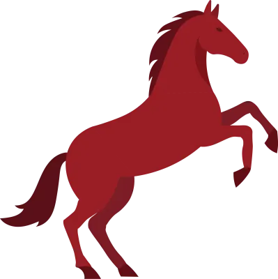 Rearing Horse Standing On Hind Legs Dynamic Vector