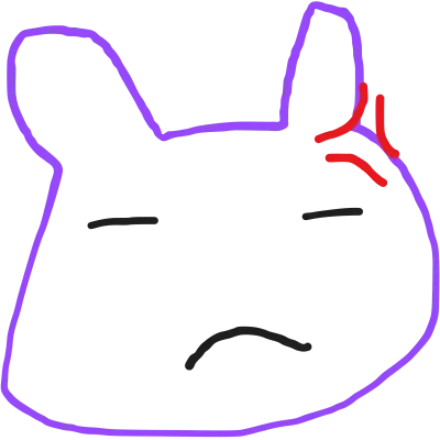 Angry Cute Bunny Doodle