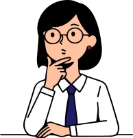 고민 생각하는 여자 선생님 캐릭터 일러스트