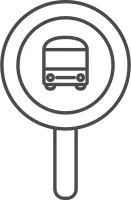Public Transport Bus Stop Sign Icon Linear Transportation Vector
