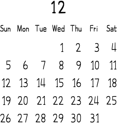2027년-흑백-12월