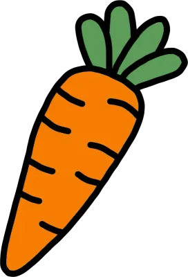 귀여운 당근 PNG 클립아트 (투명 배경) Cute Carrot Clipart