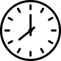 Clock outline icon simple