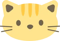 귀여운 노란 고양이 얼굴