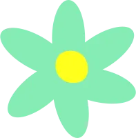 민트색 꽃