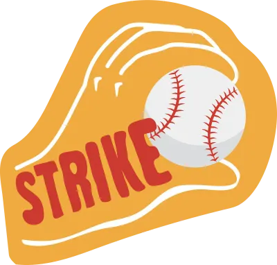 Baseball Strike Text Badge