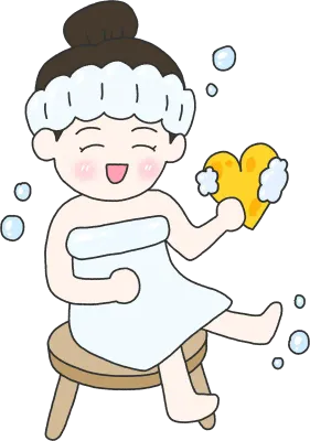 목욕하는 소녀