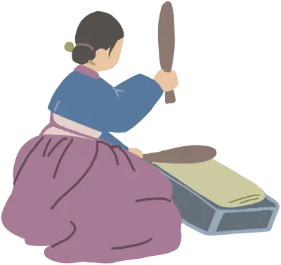 전통 한복을 입은 여성