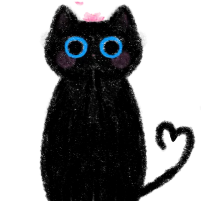 벚꽃 검은고양이