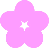 핑크 꽃 모양