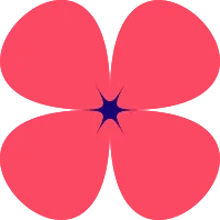 추상 꽃 모양