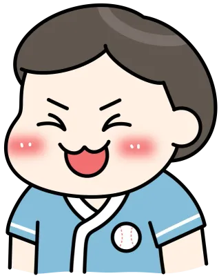 귀여운 야구 캐릭터 일러스트