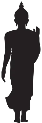 Buddha Silhouette Black