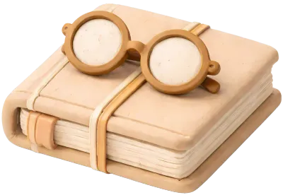 Book with glasses