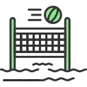 Beach Volleyball Icon Vector Element