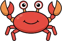 귀여운 게 캐릭터 일러스트, cute crab character illustration