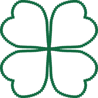 행운 클로버 아이콘(Four Leaf Clover Doodle)