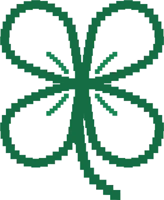 행운 클로버 아이콘(Four Leaf Clover Doodle)