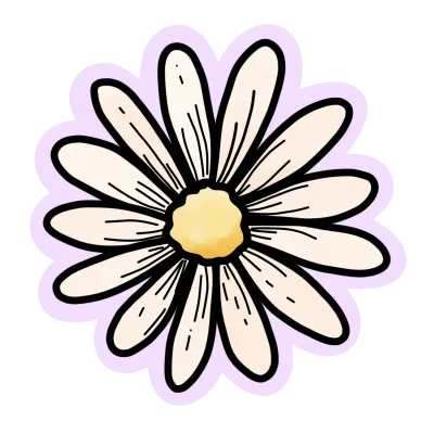 Cute Spring Flower Watercolor Illustration, Pastel Floral Clipart, Transparent Background