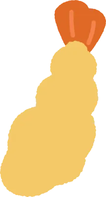 手書き風のアイコンエビフライ