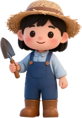 어린이 농부 캐릭터