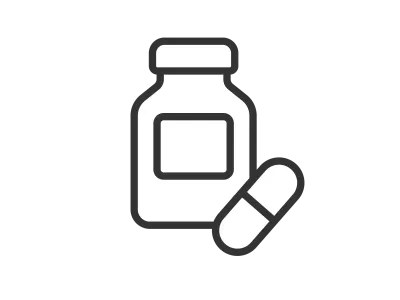 瓶に入った錠剤のアイコンのイラスト
