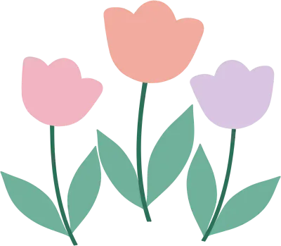 튤립 꽃 장식