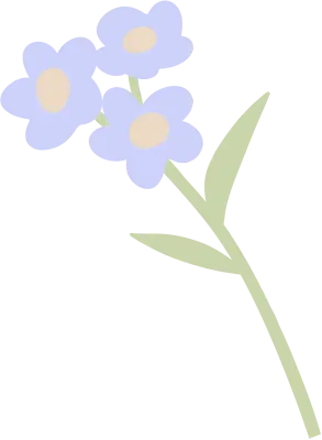파스텔 작은 꽃 아이콘 장식 요소