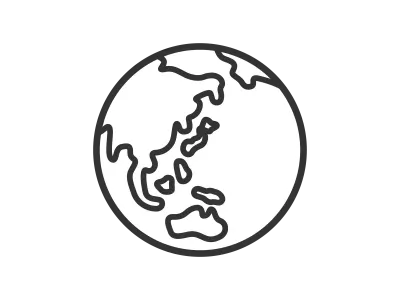 地球のアイコンのイラスト